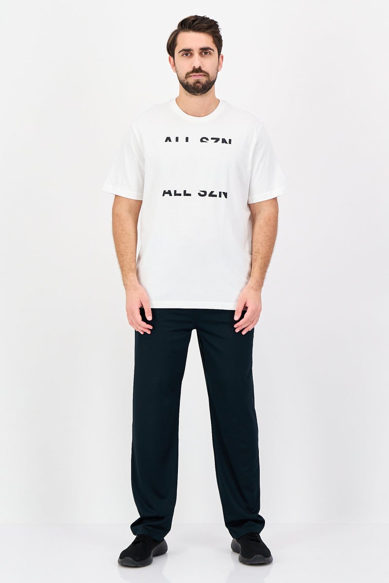 Adidas Men Sportswear Fit Short Sleeve Outdoor T-Shirt, White - Image 4